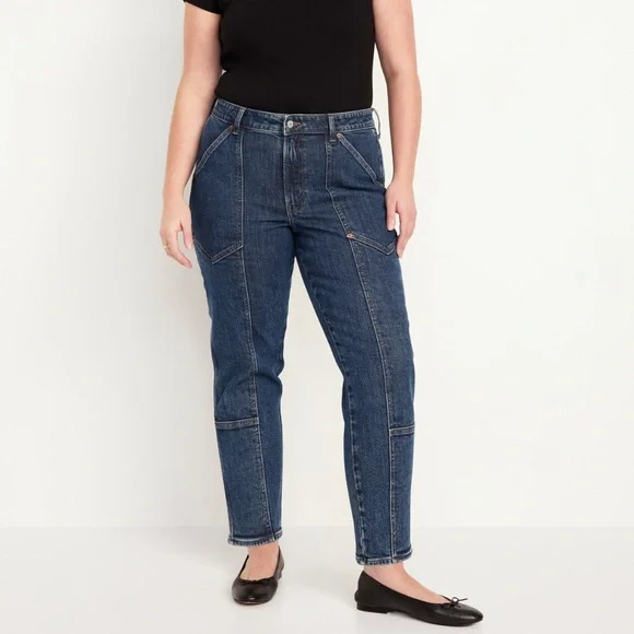 Old Navy High Waisted OG Straight Utility Jeans - Picture 6 of 6